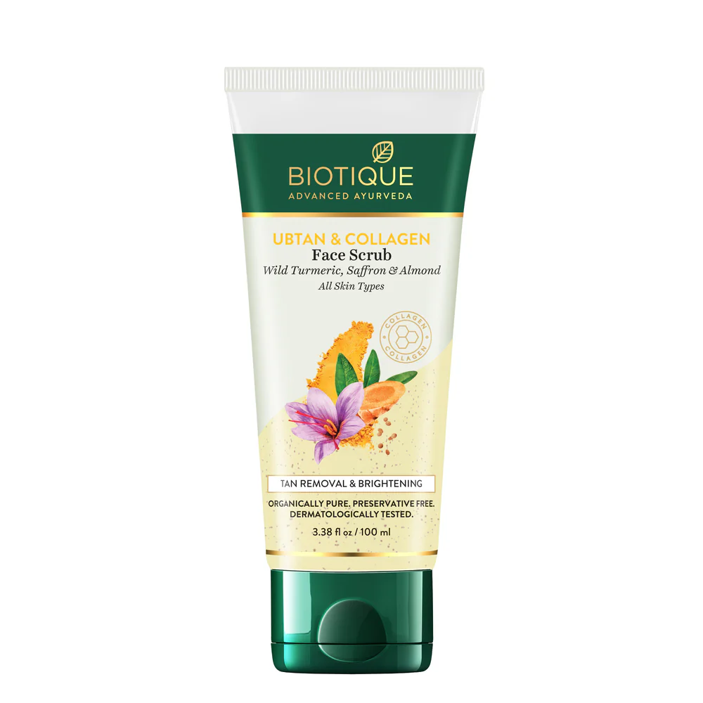 Biotique Advanced Ayurveda Ubtan & Collagen Face Scrub – 100 ml